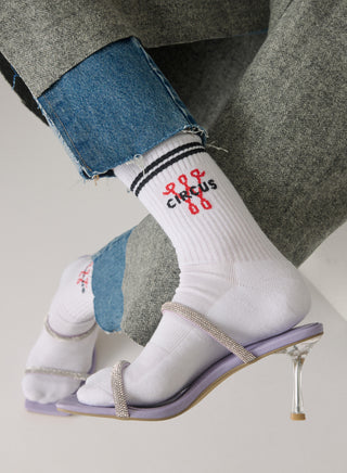 Organic Cotton Mid Crew Socks White